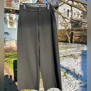 NWOT GAP women’s Black Wide Leg Trouser Flat Front 6 Career Office Siren